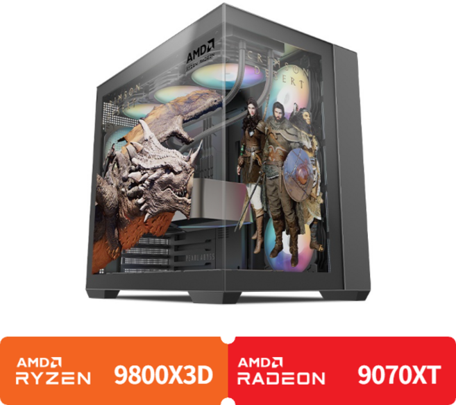 (컴퓨존) 게이밍PC 아이웍스X-0145 (라이젠7 그래니트 9800X3D/DDR5 32GB/1TB/RX 9070 XT/OS 미탑재) (붉은사막 PC), 붉은사막 디자인, 1TB, 32GB, Free DOS