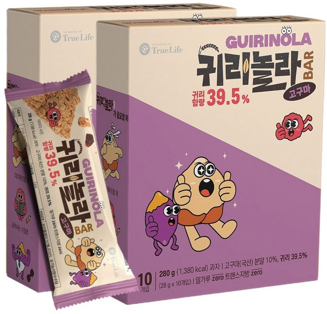 수제 영양간식 고구마 귀리놀라바 크런치바 단백질바 28g, 20개
