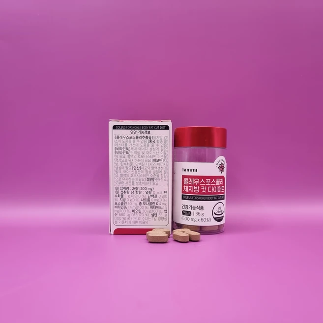 아이엠미 콜레우스포스콜리 체지방컷 다이어트 36g, 1개, 60정 - 쿠팡
