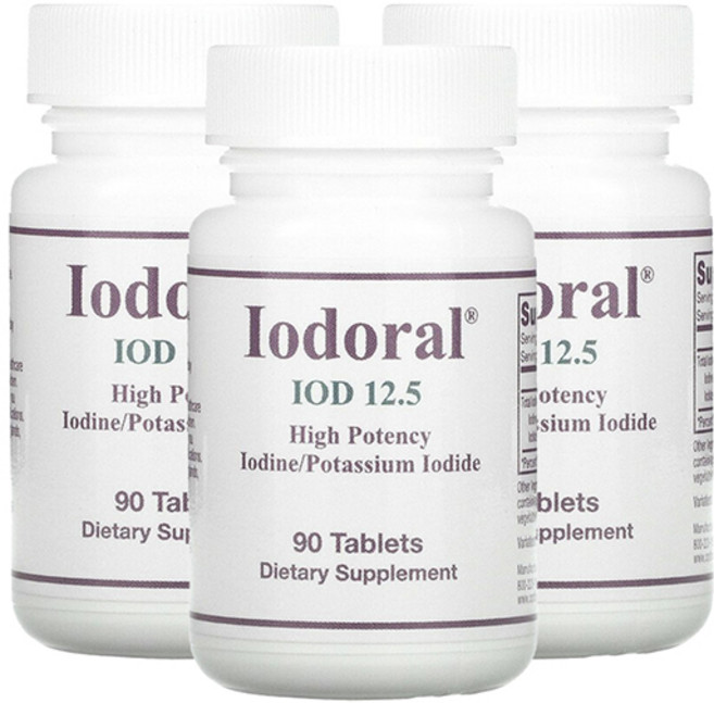 Optimox IOD 12.5碘化鉀補充錠, 90顆, 3罐