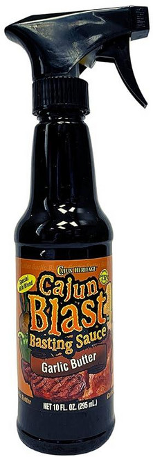 Cajun Blast 시즈닝 베이스팅 스프레이 - 마늘 버터 283.5g(10온스) BBQ 병 루이지애나의 천연 케이준 시즈닝 쇠고기 닭고기 돼지고기 해산물 및 야채와, Garlic, 1