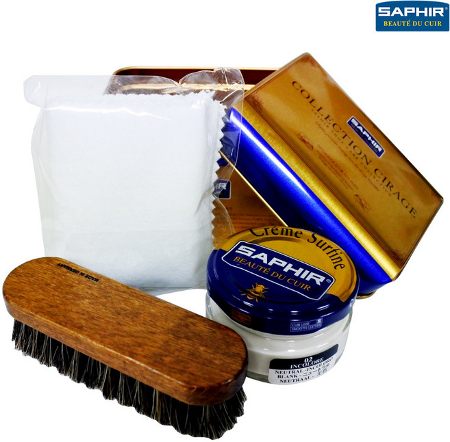 (사피르) 슈케어 박스 키트 기본관리 세트 신발케어 베이직 틴케이스 SET -2종