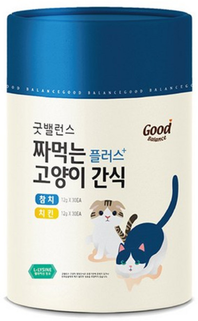 굿밸런스 고양이 짜먹는 간식 플러스, 참치 + 치킨, 12g, 60개