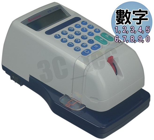 KRONE 微電腦視窗支票機 中文國字大寫, 1個, KR-168數字支票機