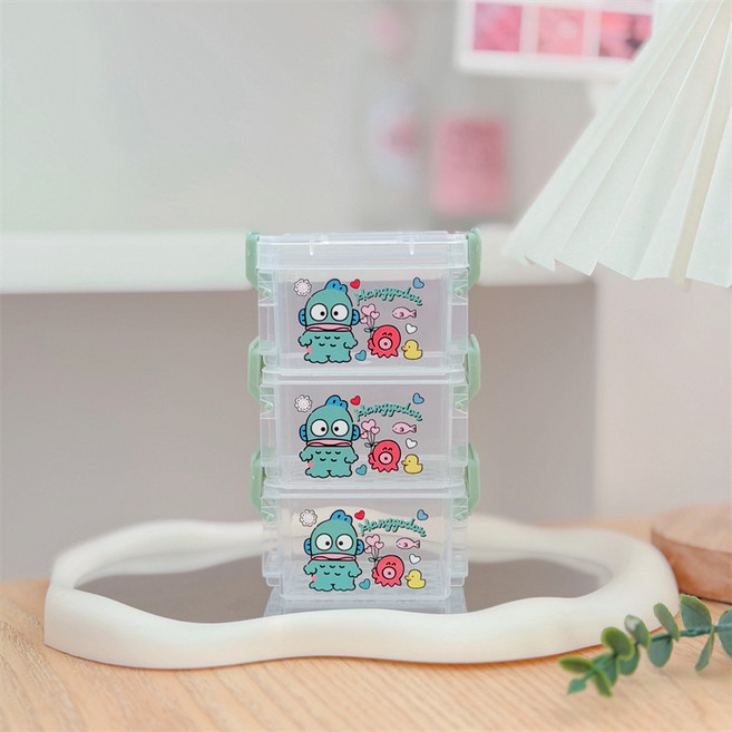 문구보따리 산리오 미니 수납함 악세사리 정리함 3단 미니 정리함, 1_한교동, 1개