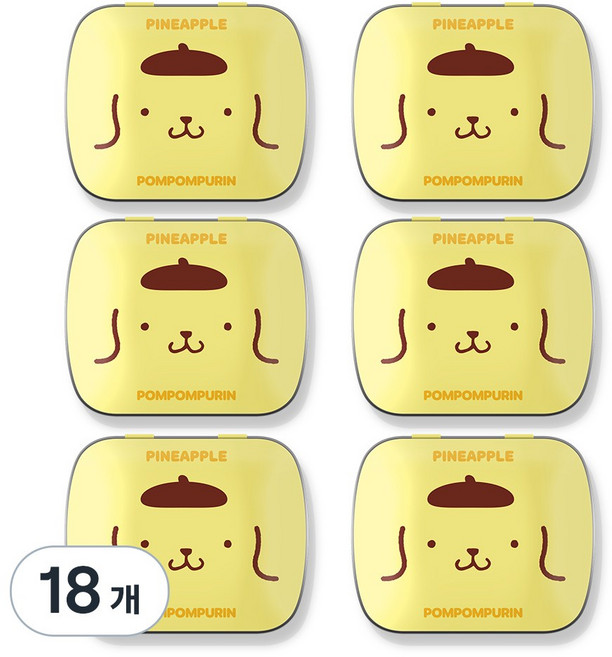 아텍스 산리오 캐릭터즈 폼폼푸린 캔디 파인애플향, 15g, 18개