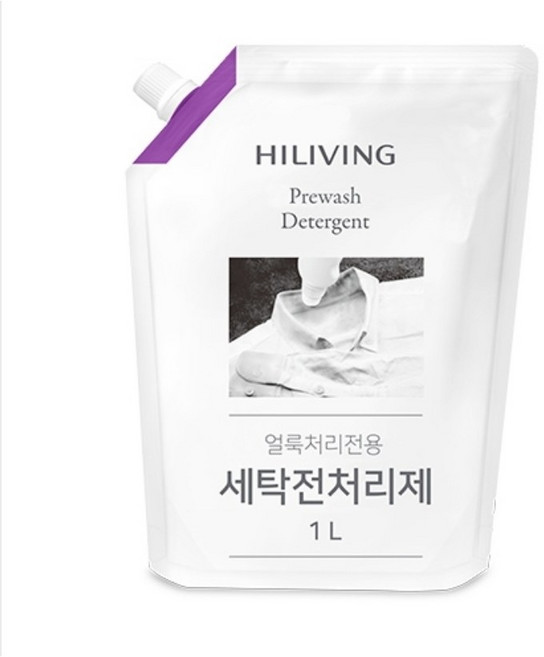 하이리빙 얼룩처리전용 세탁전처리제 와이셔츠깃 흰옷 얼룩 찌든 때 1L, 5개
