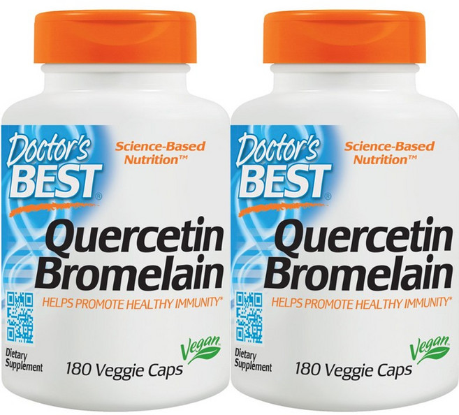 Doctor's BEST 槲皮素鳳梨酵素素食膠囊, 180顆, 2罐