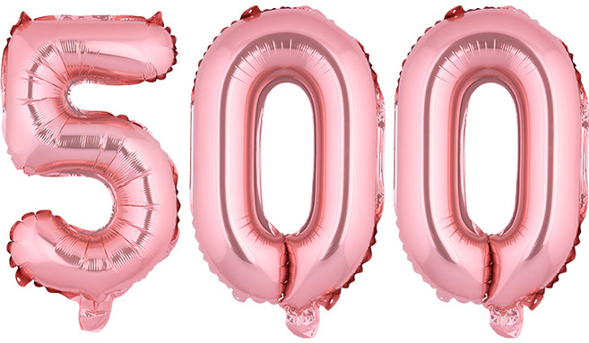 아트포유 백일 100일 200일 300일 풍선 이벤트 세트 3P, 핑크 골드 500, 1개