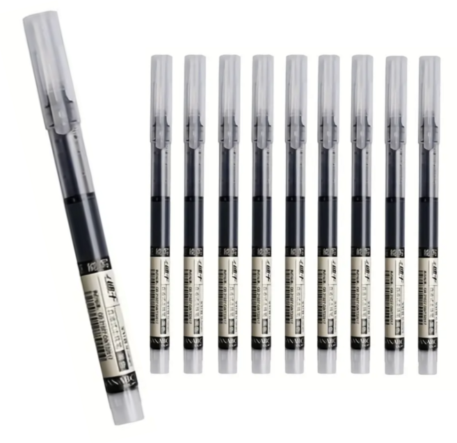 어브레스 일기펜 부드러운 빠른건조 잉크펜 0.5mm 10P, 1개, 블랙