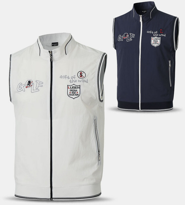 남자 나일론 시보리 골프 집업 조끼 MRV2 봄 여름