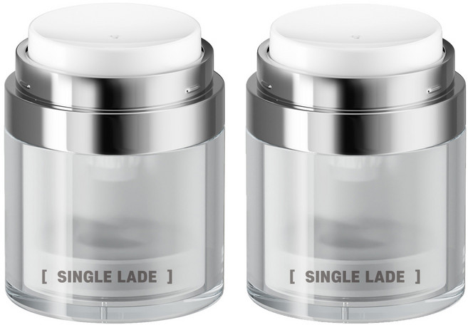 싱글레이드 에어리스 진공 투명 펌프 공병, 50ml, 2개