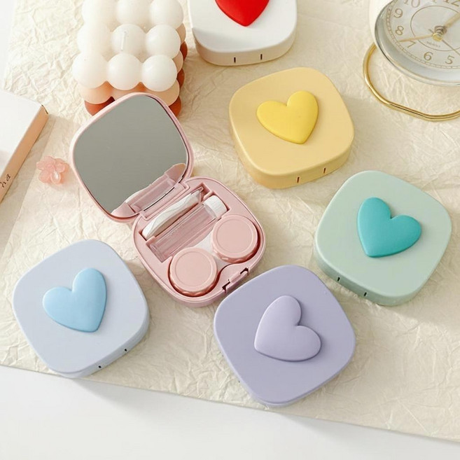 플릿플릿 렌즈 케이스 하트, 1개, 화이트