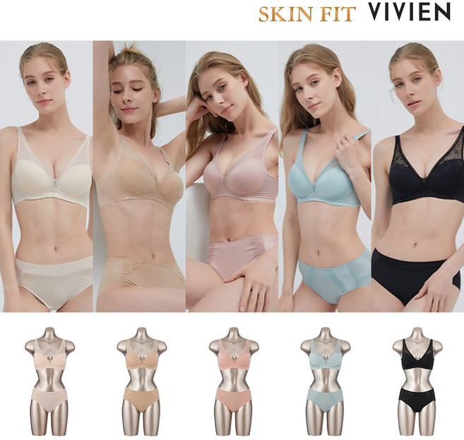 비비안 BBC 로즈버드 스킨핏 노와이어 컴포트 여성속옷 브라팬티세트
