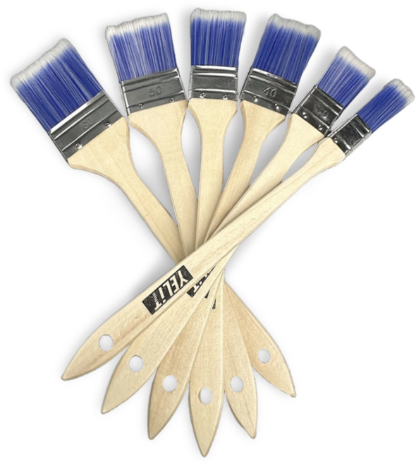 평필 평붓 유성 수성 겸용붓 블루 인조모 붓, 1개