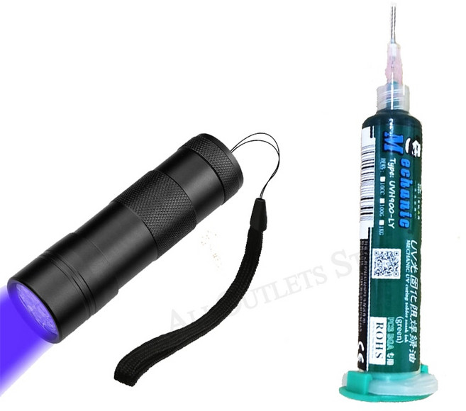 용접 마스크 MECHANIC 녹색 UV 경화 솔더 잉크 부식 아킹 휴대폰 PCB 마더 보드 + 12 LED 라이트, 한개옵션0, 한개옵션0