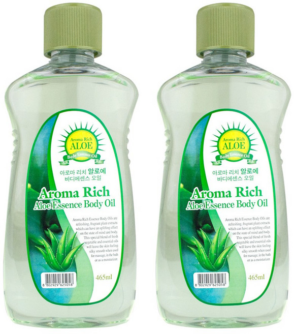 아로마리치 로즈 바디에센스 오일 알로에, 2개, 465ml