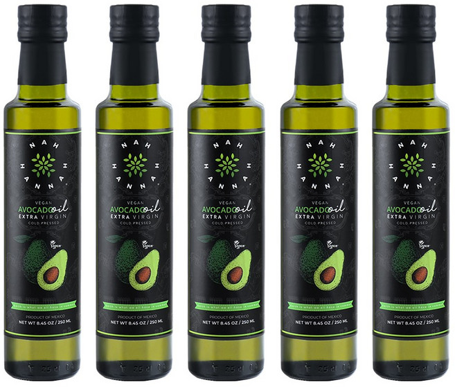 나한나 멕시코 아보카도오일 엑스트라버진 250ml 비건인증 직수입 건강오일 5병, 5개