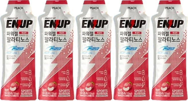 엔업 파워젤 팔라티노스 복숭아 5포, 45g, 5개 - 쿠팡