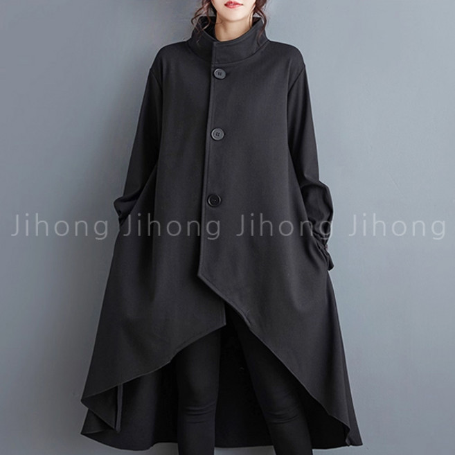 지홍 플레어 롱자켓 코트 야상 빅사이즈 루즈핏 간절기 오버핏