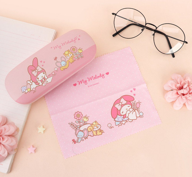 코지24 산리오 안경집 안경닦이 세트