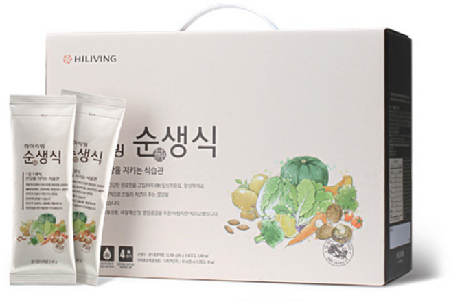 하이리빙 순생식 60포 / 간단한 한끼 식사 체질개선, 40g, 60개