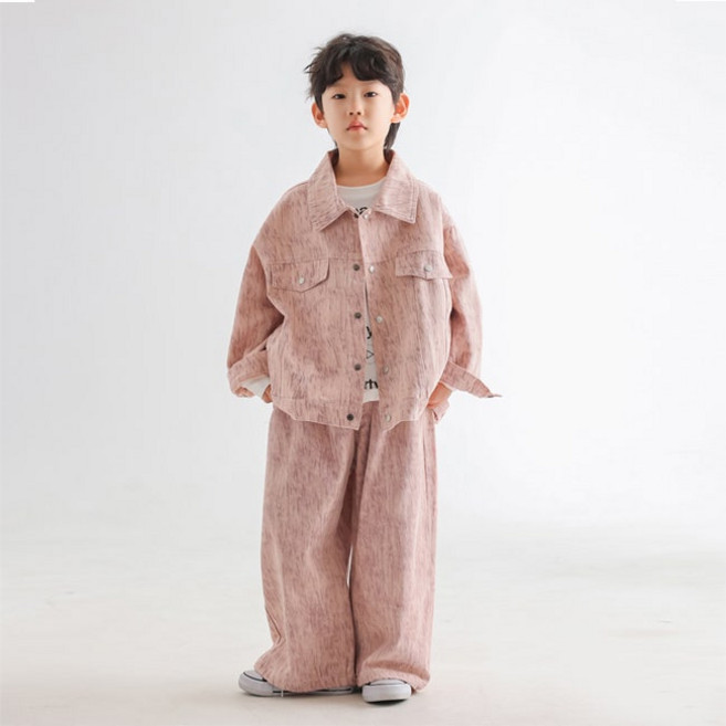 해피델리 샤이가이핑크자켓+팬츠세트