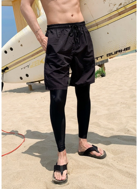 우수한 신축성 편안한 착용감 남성용 워터레깅스 블랙, 검정