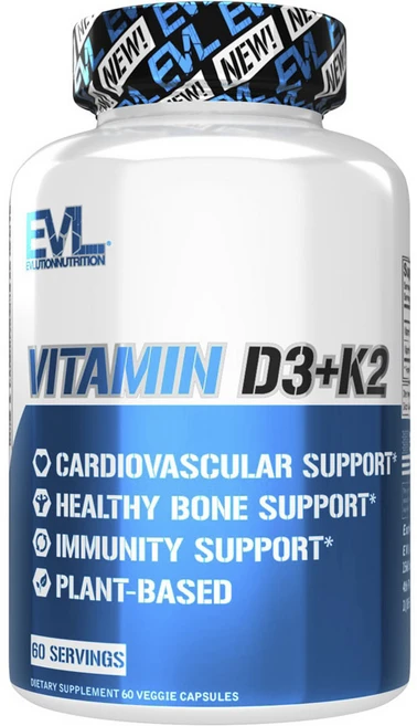 EVLUTIONNUTRITION 비타민 D3 + K2 베지 캡슐, 1개, 60정 - 쿠팡