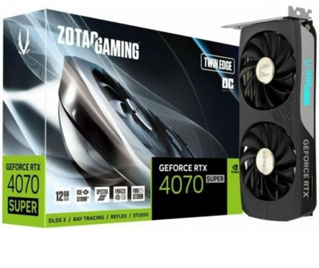 조택 RTX 4070 슈퍼 12GB 트윈 에지 OC GDDR6X, Zotac RTX 4070 슈퍼 12GB 트윈 엣지 O