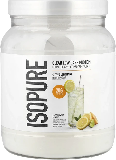 몸관리하세요 겨울입니다 Isopure 클리어 저탄수화물 프로틴 파우더 시트러스 레모네이드 400g(14.1oz) 특별관리진행, Isopure클리어저탄수화물프로틴파우더시트러스레모네이드, 400g, 1 - 쿠팡