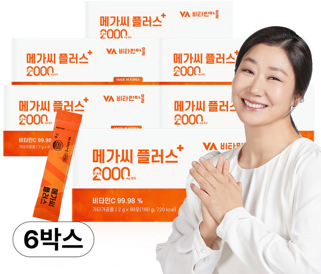 비타민마을 메가씨 플러스 비타민c 2000, 6개, 90회분