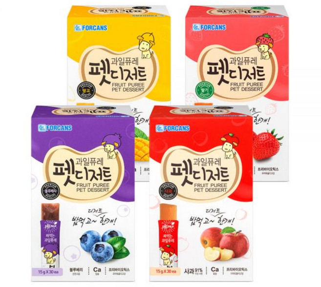 포켄스 과일퓨레 펫디저트 30스틱 450g 짜먹는 강아지짜먹는 간식 소화 장건강, 30개, 망고