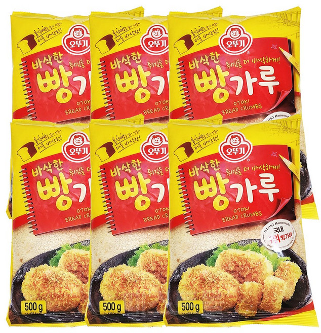 [오뚜기] 빵가루, 6개, 500g