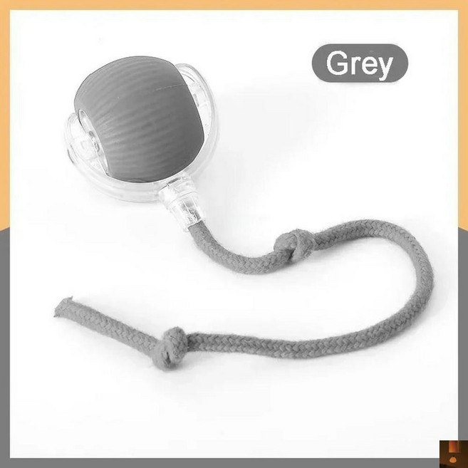 충전식 스마트 반려동물 인터랙티브 자동 롤링 볼 고양이 제품 전기 강아지 고양이용 테일, 3. Rope-Gray, 1개