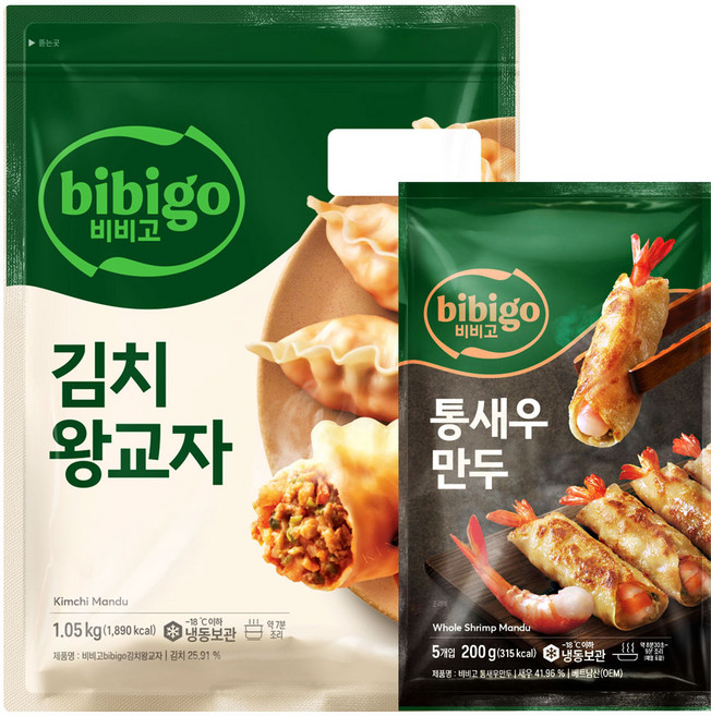 비비고만두(통새우만두200g 1+김치왕교자 1.05kg 1 ), 1개