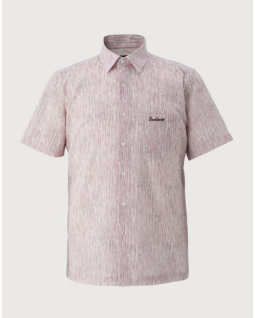 인디안 써커 프린트 솔리드라이크 반팔셔츠 MITNSYM3111