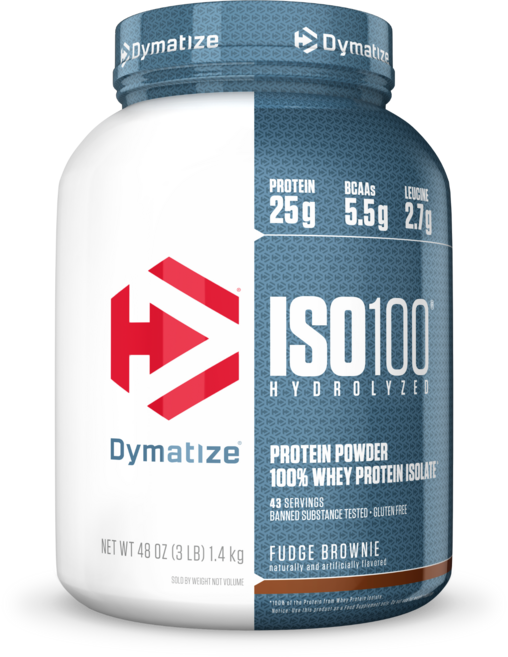 Dymatize ISO100全分離乳清蛋白粉, 軟心布朗尼(Fudge Brownie), 1.4kg, 1罐