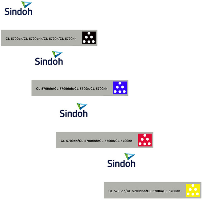 신도리코 CL 5700dnh 정품인증토너 4색1세트(검정 빨강 파랑 노랑), 1개, 검정+칼라
