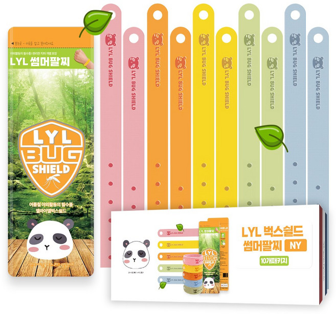 믿추 벅스쉴드NY 썸머밴드 유아성인공용 KC인증, 10g, 10개
