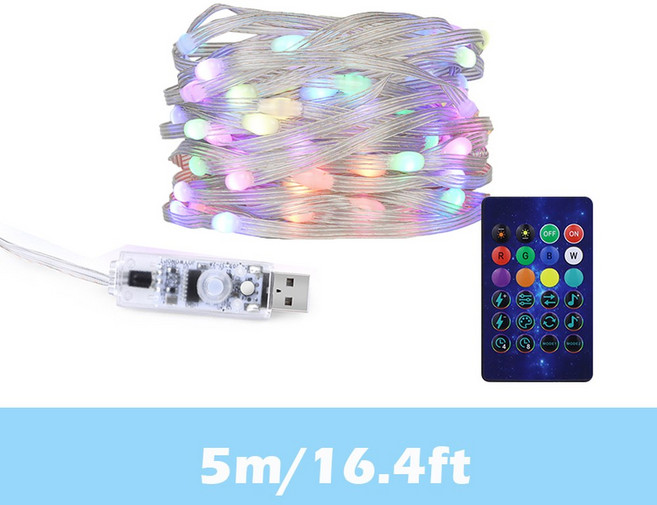 RGBIC LED 문자열 갈 블루투스 WS2812B 홈 조명 요정 드림 랜드 컬러 USB 크리스마스 장식 파티 생일 5V 라이트 음악, 03 5m