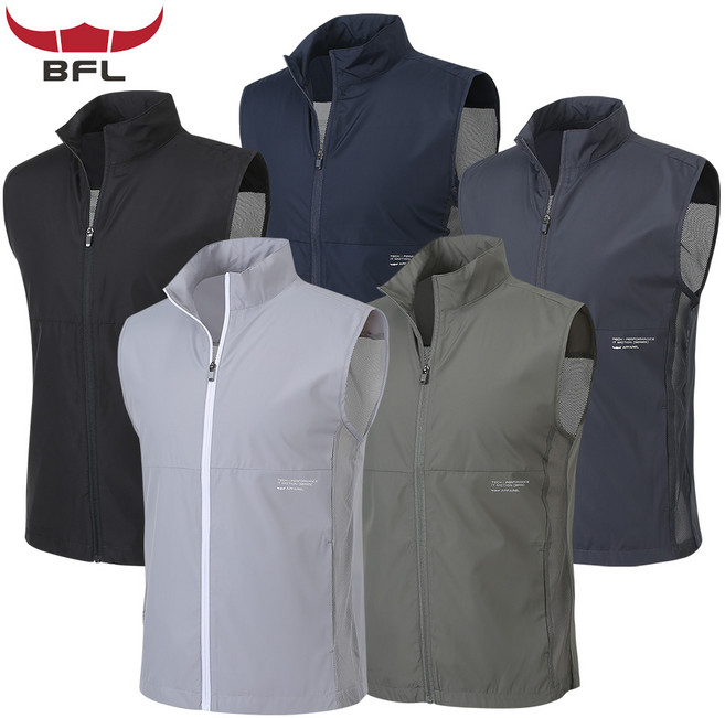 버팔로 여름 남성 솔리드 메쉬조끼 작업복 단체복 등산 낚시 베스트 BFL