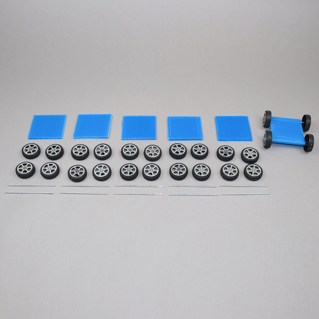 사이언쌤 PVC골판 자동차바퀴 마차바퀴세트, PVC골판자동차바퀴세트(소 5인용), 1세트