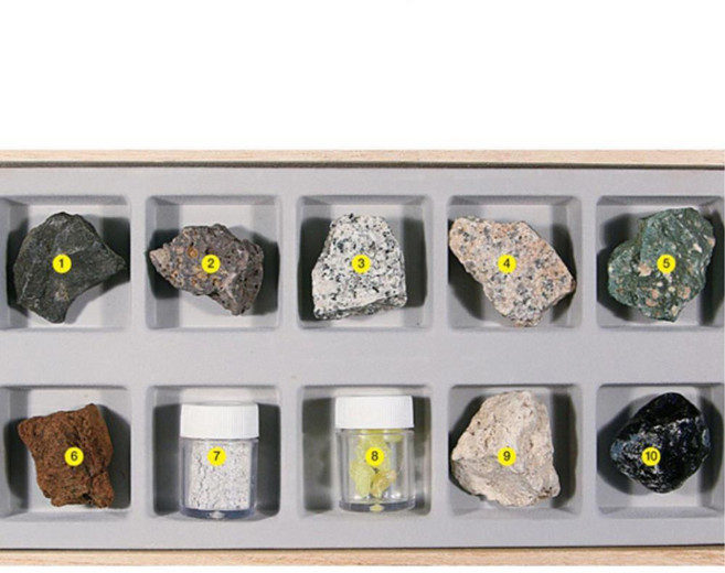 초등학교 화산재 암석 표본 케이스세트 암석관찰세트 실험용
