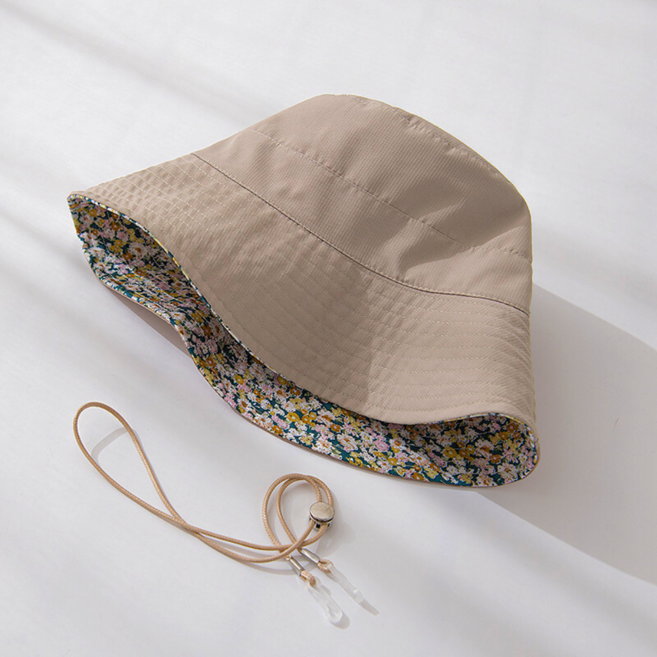 숙이네막내딸 봄 가을 중년여성모자 잔꽃 벙거지 양면가능 엄마 할머니 사계절 모자