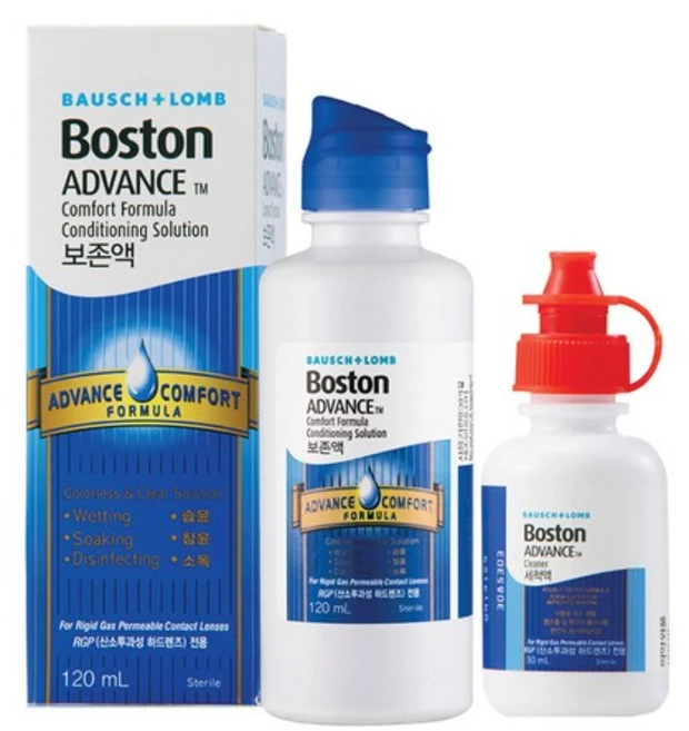 보스톤 어드밴스 컴포트 포뮬라 컨디셔닝 솔루션 120ml+클리너 30ml 세트 하드렌즈 드림렌즈, 1개 - 쿠팡