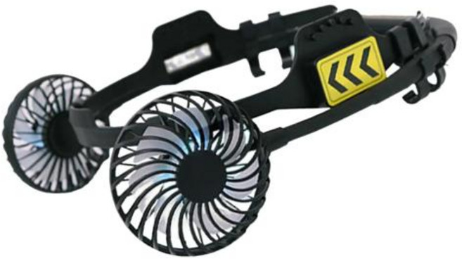 안전모선풍기 쿨러 안전 헬멧용 휴대용 선풍기 다목적 야간등 강력한 바람 범용 어댑터 여름, 1개