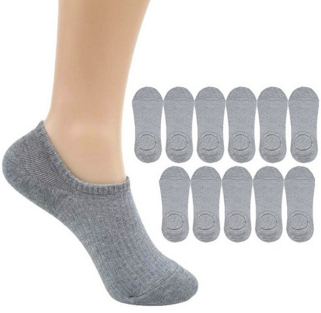 더베이직 여성 국산 골지 페이크삭스 양말 덧신