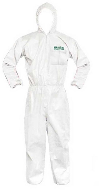 흰색 일회용 청소업체 원피스 작업복 2XL 먼지차단 작업현장, 1개