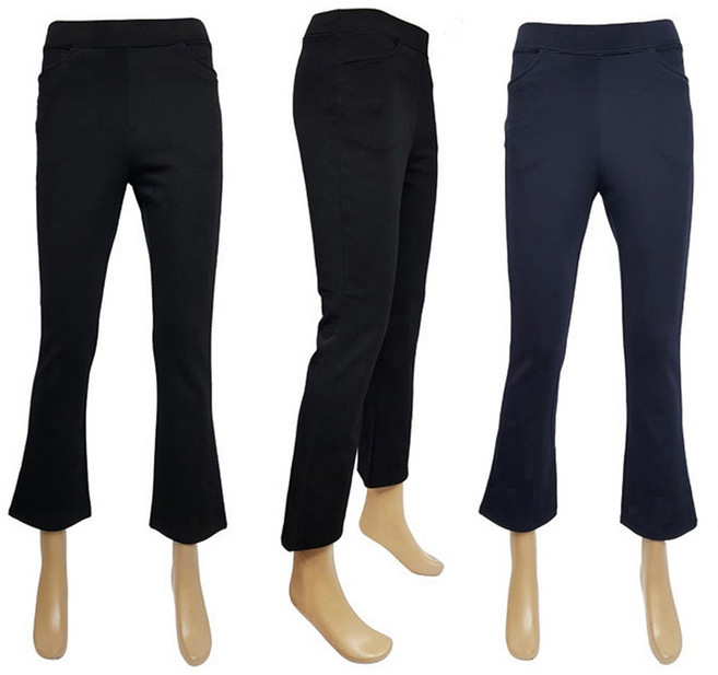 세븐센스 겨울기모 부츠컷 밴딩팬츠 국산 여성빅사이즈 스판 9부 중년엄마바지